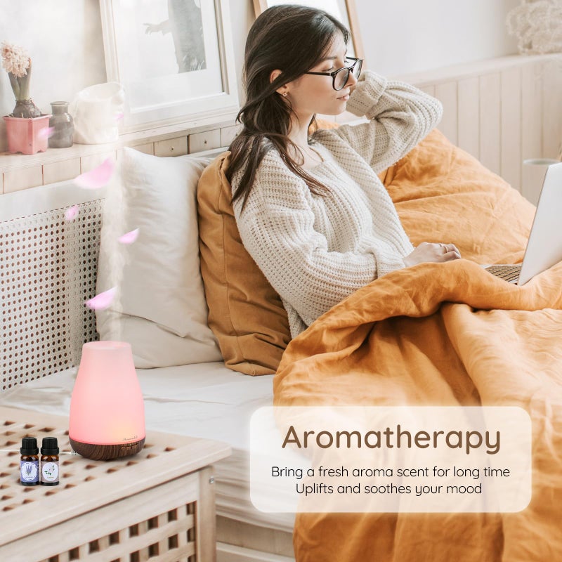 Homeweeks Aromatherapy Essential Oil Diffuser for Room: Air Humidifier Aroma Scent Cool Mist Diffusers Colorful Light Cute Mini Small Waterless Auto Off Ultrasonic for Home Bedroom - Image 3